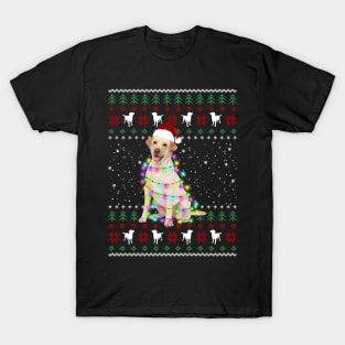 Nova Scotia Duck Tolling Retriever Christmas Dog Light Santa Hat Xmas T-Shirt